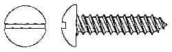 Value Collection - #10 Round Head Slotted Sheet Metal Screw - Stainless Steel, 1" Length Under Head, Grade 18-8 - Exact Industrial Supply