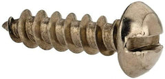 Value Collection - #10 Round Head Slotted Sheet Metal Screw - Stainless Steel, 3/4" Length Under Head, Grade 18-8 - Exact Industrial Supply