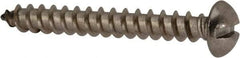 Value Collection - #10 Round Head Slotted Sheet Metal Screw - Stainless Steel, 1-1/2" Length Under Head, Grade 18-8 - Exact Industrial Supply