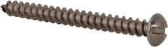 Value Collection - #10 Round Head Slotted Sheet Metal Screw - Stainless Steel, 2" Length Under Head, Grade 18-8 - Exact Industrial Supply