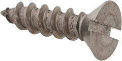 Value Collection - #10 Flat Head Slotted Sheet Metal Screw - Stainless Steel, 3/4" OAL, Grade 18-8 - Exact Industrial Supply