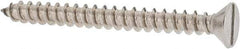 Value Collection - #10 Flat Head Slotted Sheet Metal Screw - Stainless Steel, 2" OAL, Grade 18-8 - Exact Industrial Supply