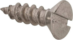 Value Collection - #12 Flat Head Slotted Sheet Metal Screw - Stainless Steel, 3/4" OAL, Grade 18-8 - Exact Industrial Supply