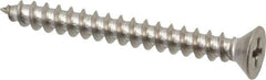 Value Collection - #10 Flat Head Phillips Sheet Metal Screw - Stainless Steel, 1-3/4" OAL, Grade 18-8 - Exact Industrial Supply