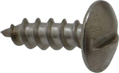 Value Collection - #10 Truss Head Slotted Sheet Metal Screw - Stainless Steel, 5/8" Length Under Head, Grade 18-8 - Exact Industrial Supply