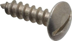 Value Collection - #10 Truss Head Slotted Sheet Metal Screw - Stainless Steel, 3/4" Length Under Head, Grade 18-8 - Exact Industrial Supply