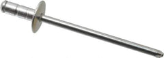 RivetKing - Size 41-43 Large Flange Dome Head Aluminum Multi Grip Blind Rivet - Steel Mandrel, 0.02" to 1/8" Grip, 3/8" Head Diam, 0.129" to 0.133" Hole Diam, 0.313" Length Under Head, 1/8" Body Diam - Exact Industrial Supply
