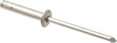 RivetKing - Dome Head Aluminum Tri Folding Blind Rivet - Aluminum Mandrel, 0.157" to 0.472" Grip, 0.386" Head Diam, 0.196" to 0.209" Hole Diam, 1.07" Length Under Head, 3/16" Body Diam - Exact Industrial Supply