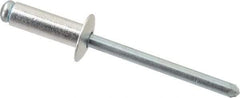 RivetKing - Size 66 Dome Head Aluminum Open End Blind Rivet - Steel Mandrel, 0.251" to 3/8" Grip, 3/8" Head Diam, 0.192" to 0.196" Hole Diam, 0.575" Length Under Head, 3/16" Body Diam - Exact Industrial Supply