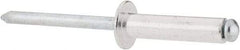 RivetKing - Size 610 Dome Head Aluminum Open End Blind Rivet - Steel Mandrel, 0.501" to 5/8" Grip, 3/8" Head Diam, 0.192" to 0.196" Hole Diam, 0.825" Length Under Head, 3/16" Body Diam - Exact Industrial Supply