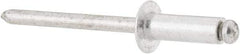 RivetKing - Size 66 Dome Head Aluminum Open End Blind Rivet - Aluminum Mandrel, 0.251" to 3/8" Grip, 3/8" Head Diam, 0.192" to 0.198" Hole Diam, 0.575" Length Under Head, 3/16" Body Diam - Exact Industrial Supply