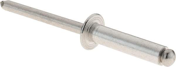 RivetKing - Size 610 Dome Head Aluminum Open End Blind Rivet - Aluminum Mandrel, 0.501" to 5/8" Grip, 3/8" Head Diam, 0.192" to 0.198" Hole Diam, 0.825" Length Under Head, 3/16" Body Diam - Exact Industrial Supply