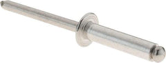 RivetKing - Size 610 Dome Head Aluminum Open End Blind Rivet - Aluminum Mandrel, 0.501" to 5/8" Grip, 3/8" Head Diam, 0.192" to 0.198" Hole Diam, 0.825" Length Under Head, 3/16" Body Diam - Exact Industrial Supply