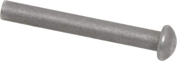 RivetKing - 3/16" Body Diam, Round Steel Solid Rivet - 1-1/2" Length Under Head - Exact Industrial Supply