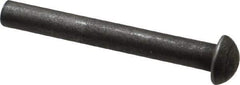 RivetKing - 1/4" Body Diam, Round Uncoated Steel Solid Rivet - 2" Length Under Head - Exact Industrial Supply