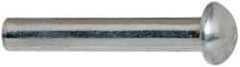 RivetKing - 1/8" Body Diam, Round Uncoated Aluminum Solid Rivet - 3/4" Length Under Head, Grade 1100F - Exact Industrial Supply