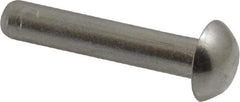 RivetKing - 3/16" Body Diam, Round Aluminum Solid Rivet - 1" Length Under Head, Grade 1100F - Exact Industrial Supply