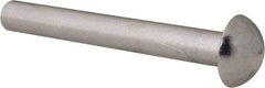 RivetKing - 1/4" Body Diam, Round Aluminum Solid Rivet - 2" Length Under Head, Grade 1100F - Exact Industrial Supply