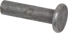 RivetKing - 1/4" Body Diam, Flat Steel Solid Rivet - 1" Length Under Head - Exact Industrial Supply