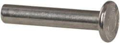 RivetKing - 3/16" Body Diam, Flat Aluminum Solid Rivet - 1" Length Under Head, Grade 1100F - Exact Industrial Supply
