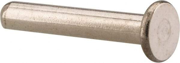 RivetKing - 1/8" Body Diam, Flat Stainless Steel Solid Rivet - 3/4" Length Under Head, Grade 18-8 - Exact Industrial Supply