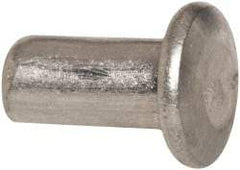 RivetKing - 1/8" Body Diam, Universal Aluminum Solid Rivet - 1/4" Length Under Head, Grade 1100F - Exact Industrial Supply