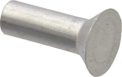 RivetKing - 1/8" Body Diam, Countersunk Uncoated Aluminum Solid Rivet - 3/8" Length Under Head, Grade 1100F, 90° Countersunk Head Angle - Exact Industrial Supply