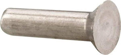 RivetKing - 1/8" Body Diam, Countersunk Uncoated Aluminum Solid Rivet - 1/2" Length Under Head, Grade 1100F, 78° Countersunk Head Angle - Exact Industrial Supply