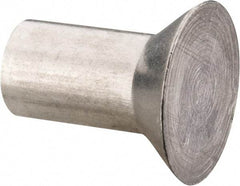 RivetKing - 3/16" Body Diam, Countersunk Aluminum Solid Rivet - 3/8" Length Under Head, Grade 1100F, 78° Countersunk Head Angle - Exact Industrial Supply