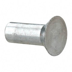 RivetKing - 3/16" Body Diam, Countersunk Uncoated Aluminum Solid Rivet - 1/2" Length Under Head, Grade 1100F, 78° Countersunk Head Angle - Exact Industrial Supply