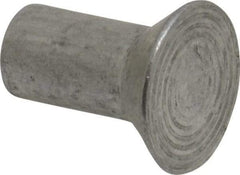 RivetKing - 1/4" Body Diam, Countersunk Uncoated Aluminum Solid Rivet - 1/2" Length Under Head, Grade 1100F, 78° Countersunk Head Angle - Exact Industrial Supply