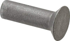 RivetKing - 3/16" Body Diam, Countersunk Uncoated Steel Solid Rivet - 5/8" Length Under Head, 90° Countersunk Head Angle - Exact Industrial Supply