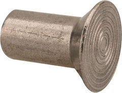 RivetKing - 1/4" Body Diam, Countersunk Uncoated Stainless Steel Solid Rivet - 1/2" Length Under Head, Grade 18-8, 90° Countersunk Head Angle - Exact Industrial Supply