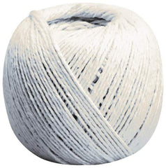 Made in USA - #24, Cotton Cable Cord Twine - 48 Lbs. Breaking Strength, Natural (Color), 780 Ft. per Lb. - Exact Industrial Supply