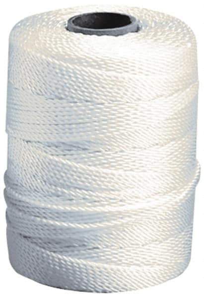 Value Collection - #12, Nylon Twisted Seine Twine - 86 Lbs. Breaking Strength, White, 1,800 Ft. per Lb. - Exact Industrial Supply