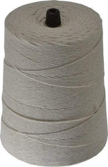 Made in USA - 0.62 Inch Diameter, 12 Ply, Cotton Twine Spool - 30 Lbs. Breaking Strength, White, 1,680 Ft. per Lb. - Exact Industrial Supply