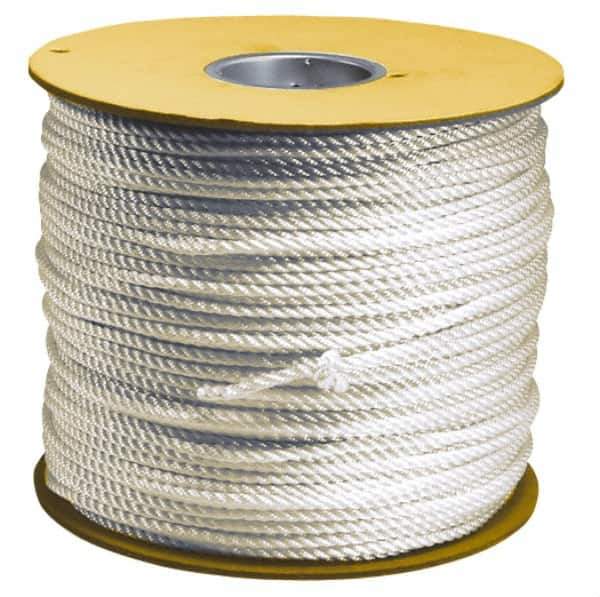 Value Collection - 500' Max Length Nylon Solid Braid Rope - 3/16" Diam, 78 Lb Capacity - Exact Industrial Supply