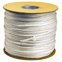 Value Collection - 500' Max Length Nylon Solid Braid Rope - 1/4" Diam, 135 Lb Capacity - Exact Industrial Supply