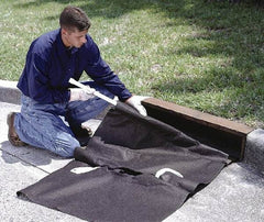 UltraTech - 42" Long x 24" Wide, Polypropylene Curb-Style Drain Guard - Black, Use for Oil/Sediment - Exact Industrial Supply
