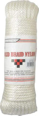 Value Collection - 100' Max Length Nylon Braided Cord - 3/8" Diam, 2,500 Lb Capacity - Exact Industrial Supply