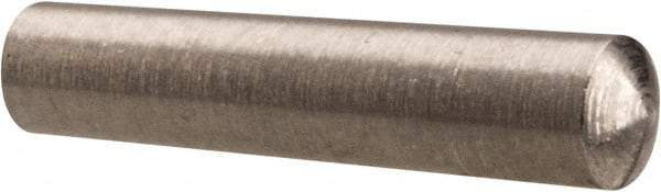 Value Collection - Size 4/0, 0.0986" Small End Diam, 0.109" Large End Diam, Passivated Stainless Steel Taper Pin - Grade 303, 18-8, 1/2" OAL, 1/2 Pin Length - Exact Industrial Supply