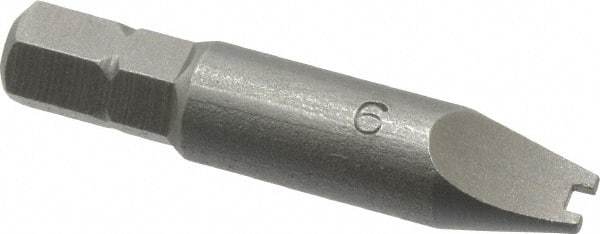 Value Collection - #6 Spanner Screwdriver Bit - 1-1/2" OAL - Exact Industrial Supply