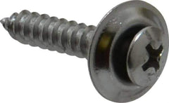 Value Collection - #10 Sems Oval Head Phillips Sheet Metal Screw - Steel, 1" OAL, Grade 2 - Exact Industrial Supply