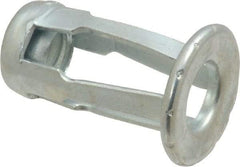 Au-Ve-Co Products - 1/4-20 UNC Thread, Zinc Plated, Steel, Screwdriver Installed Rivet Nut - 3/16 to 3/8" Grip, 5/8" Flange Diam, 0.919" Long - Exact Industrial Supply