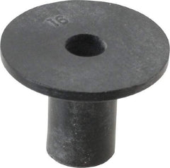 Au-Ve-Co Products - #8-32, 3/4" Diam x 0.062" Thick Flange, Rubber Insulated Rivet Nut - UNC Thread, Neoprene, 1/2" Long x 5/16" Body Diam, 0.575" OAL - Exact Industrial Supply