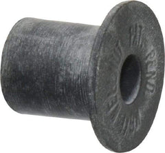 Au-Ve-Co Products - M6x1.00, 0.787" Diam x 0.051" Thick Flange, Rubber Insulated Rivet Nut - Metric Coarse Thread, Neoprene, 0.579" Long x 1/2" Body Diam, 0.63" OAL - Exact Industrial Supply