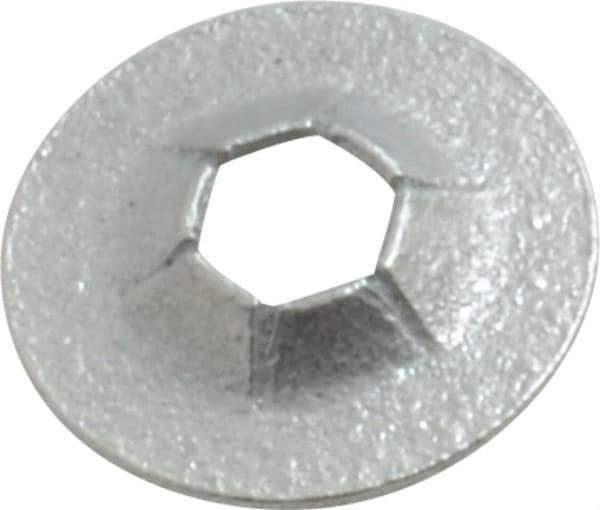 Value Collection - 3/8" OD, Spring Steel Push Nut - Zinc-Plated, 1/8" Shaft Diam - Exact Industrial Supply