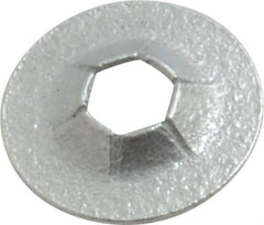 Value Collection - 3/8" OD, Spring Steel Push Nut - Zinc-Plated, 1/8" Shaft Diam - Exact Industrial Supply