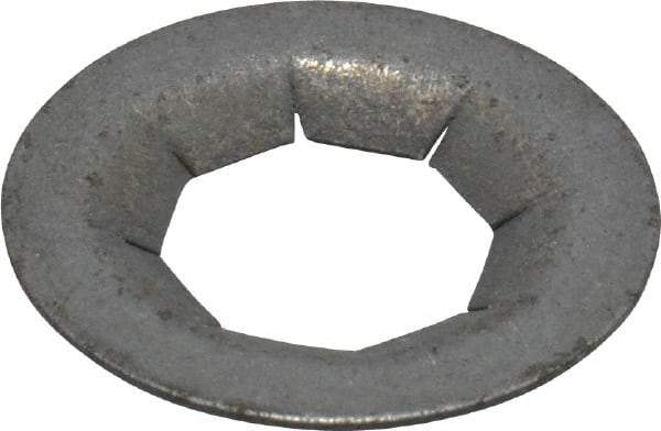 Value Collection - 5/8" OD, Spring Steel Push Nut - Zinc-Plated, 5/16" Shaft Diam - Exact Industrial Supply