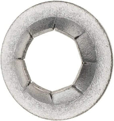 Value Collection - 3/4" OD, Spring Steel Push Nut - Zinc-Plated, 3/8" Shaft Diam - Exact Industrial Supply